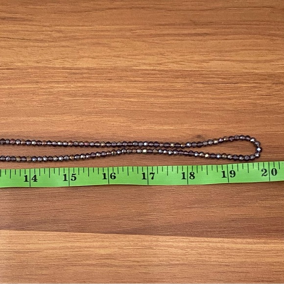 Handmade Amethyst Stone AB Purple Crystal Beads Lariat 40” Necklace - Picture 16 of 16